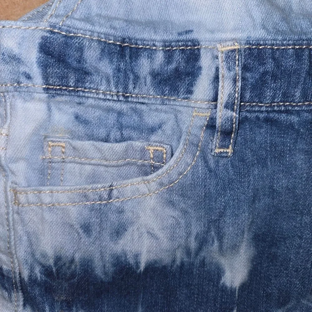 The Children's Place Girls' Tie Dye Denim Shortalls Size 10
